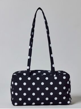 Baggu Regular Bowler Bag - Black with White Polka Dots - UO EXCLUSIVE!!